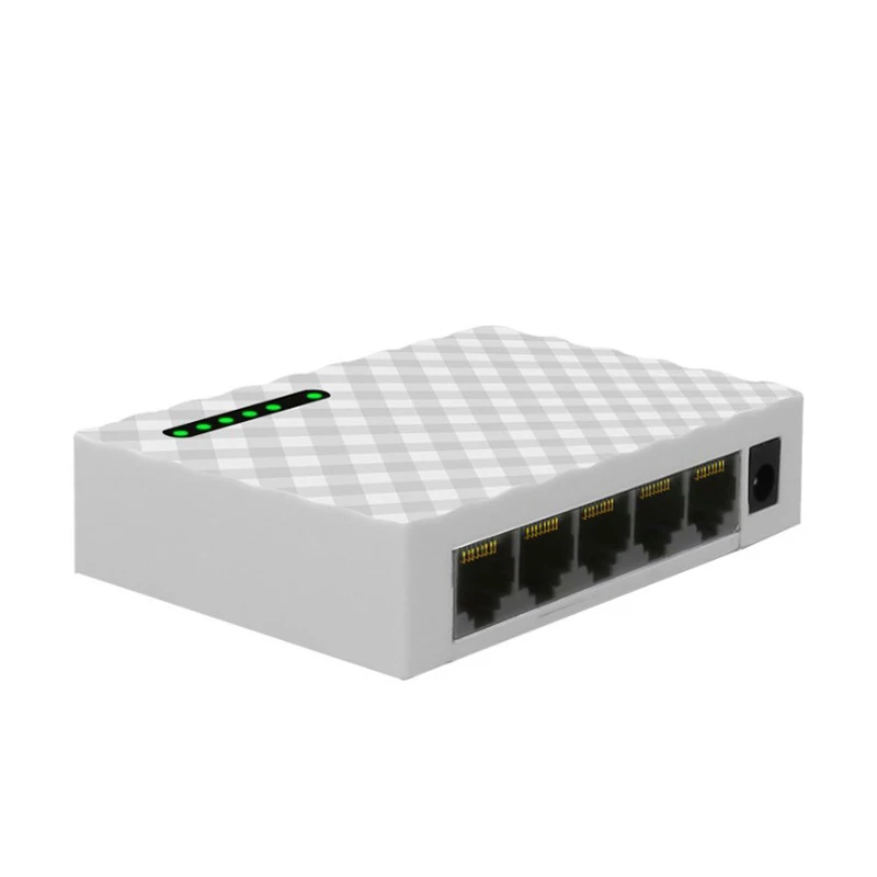 5 Port Gigabit Switch 10/100/1000Mbps RJ45 LAN Ethernet Greitai Darbalaukio Tinklo Perjungimo Hub Perstūmimo Su ES/JAV Maitinimo Adapteris