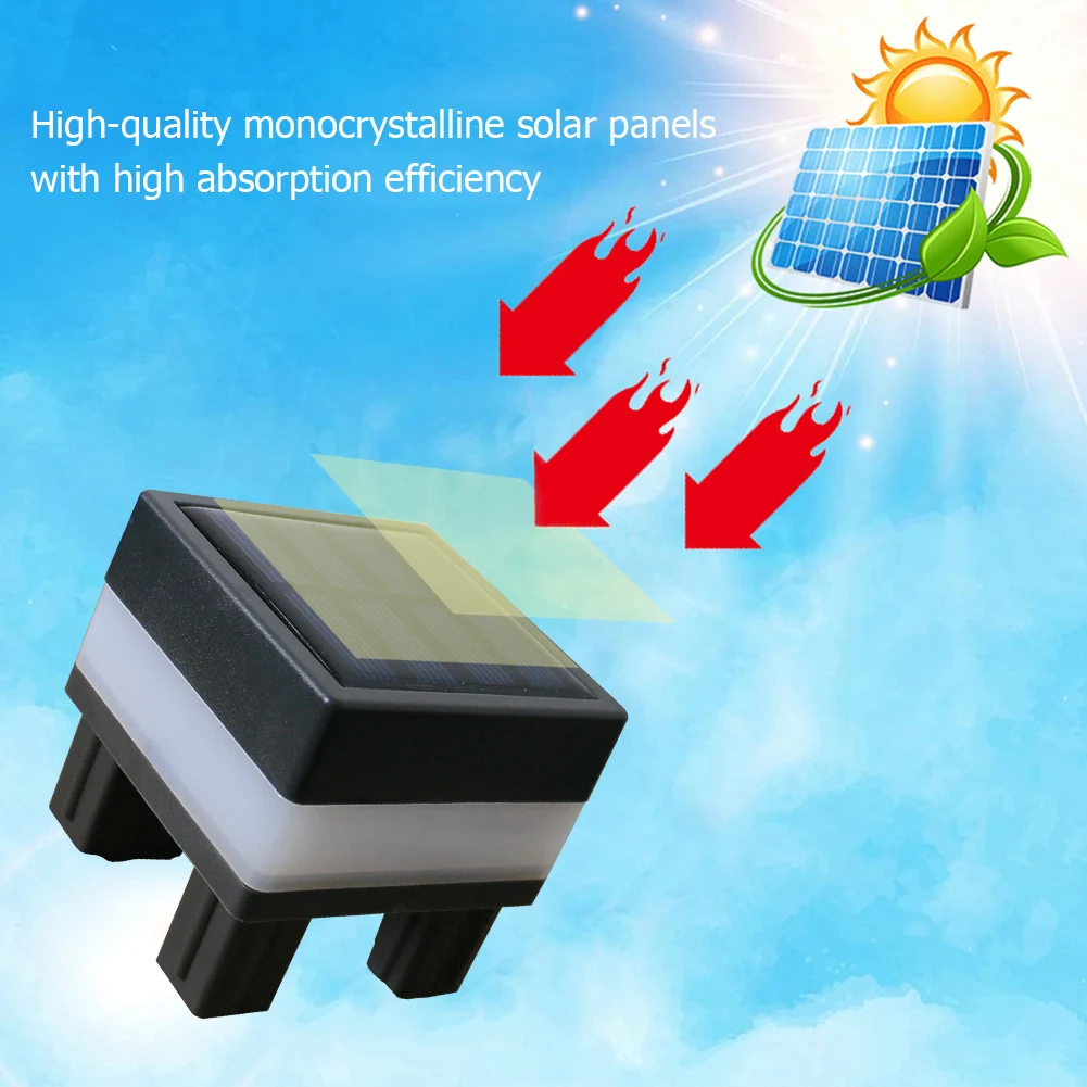 Saulės energija Varomas Ramstis Šviesos IP44 Vandeniui Lauko Po Bžūp Šviesos diodų (LED) Tvora Gatvės Lempa Name Kiemo, Sodo Dekoravimui