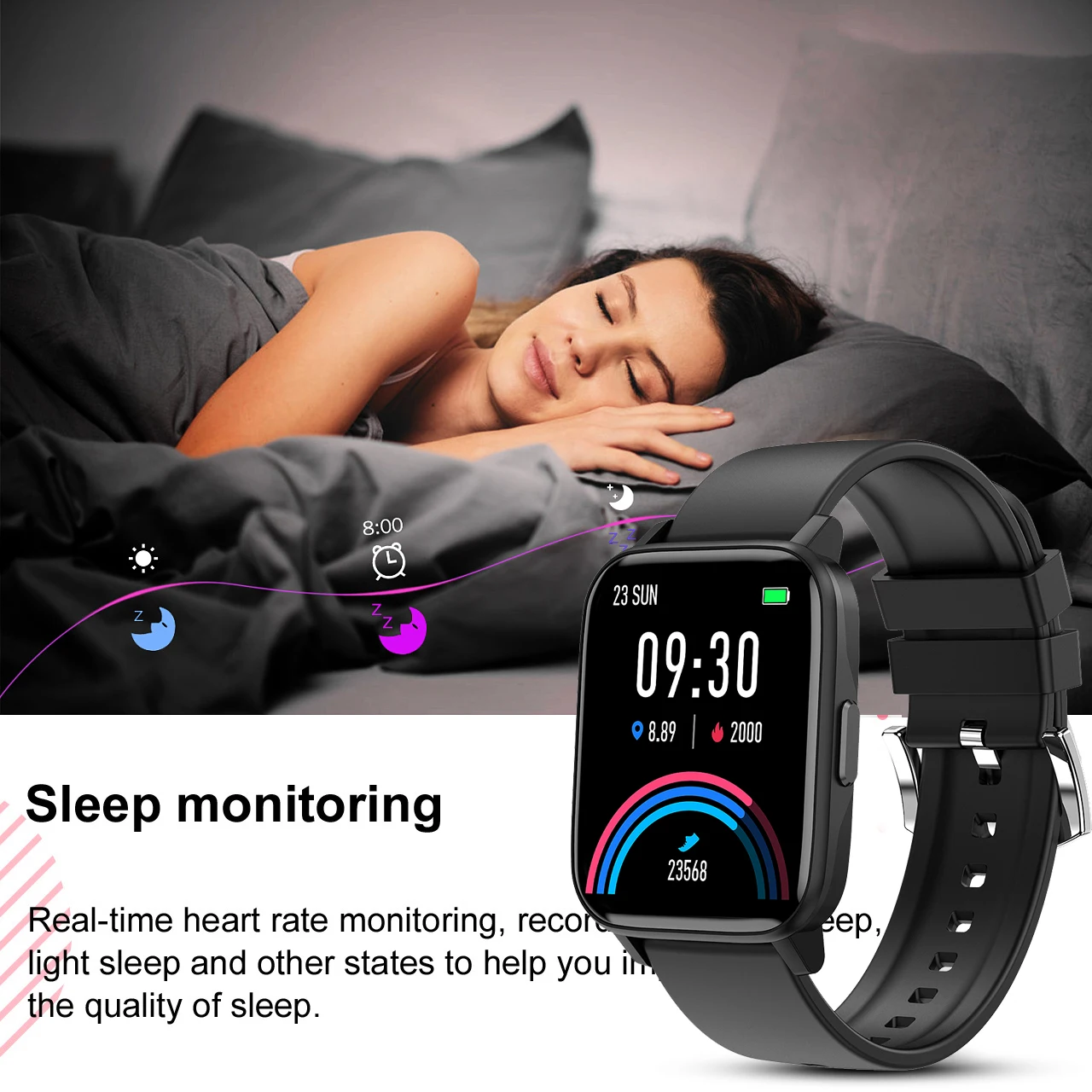 LIGE 2021 Naujas Smart Watch Vyrų 1.69 Colių Full Touch Didelis Ekranas Fitness Tracker Sporto Vandeniui Moterų Smartwatch už Xiaomi Phone