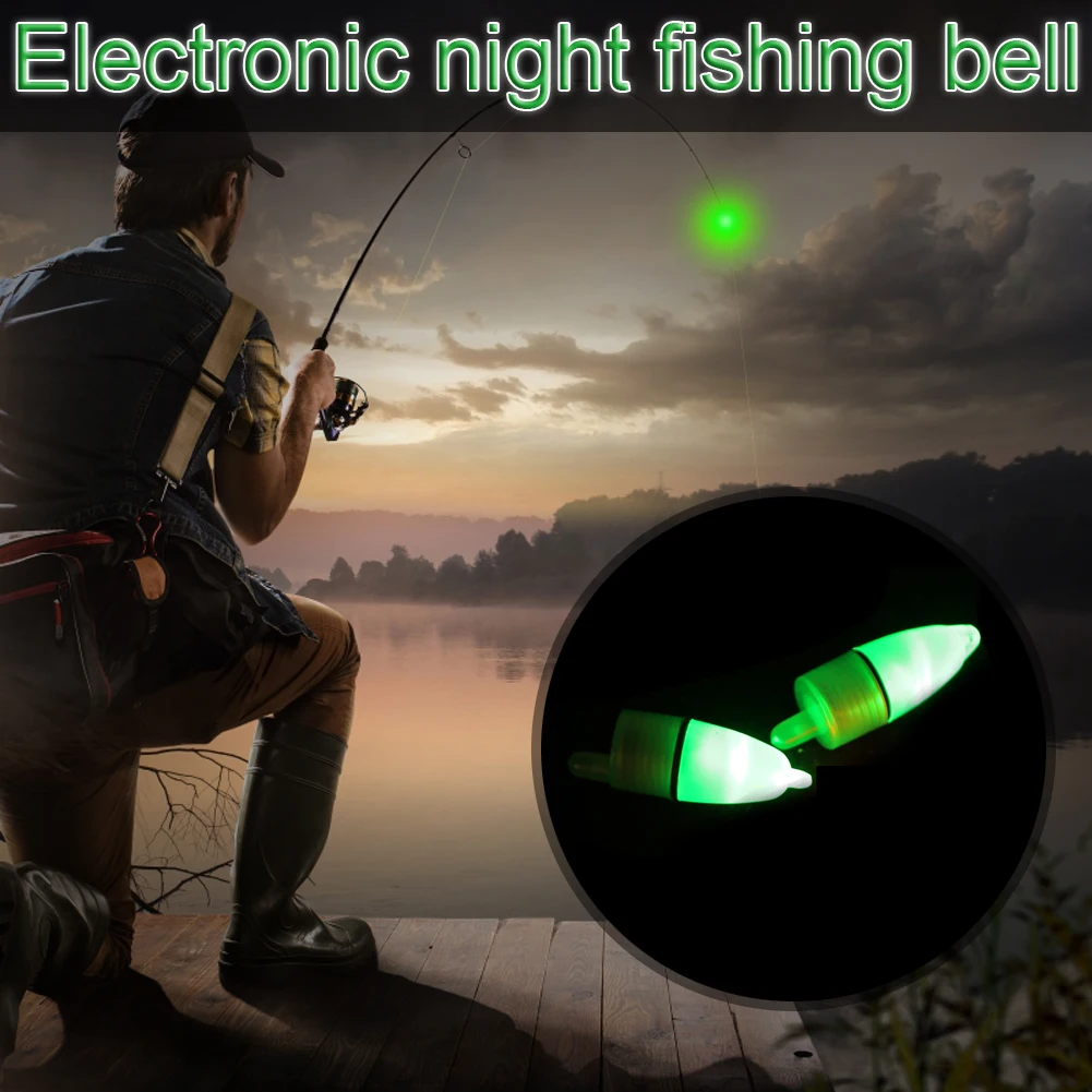Naujas Atvykimo 5vnt/daug meškere Patarimas LED Naktį Plaukti Žvejybos Bell dega Twin Bell Elektros Bite Signalą, Žvejybos Reikmenys, Įrankiai
