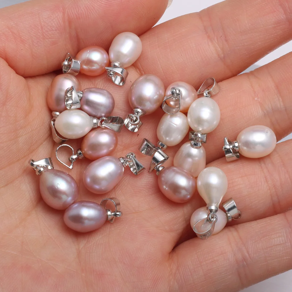 Natūralūs Gėlavandenių Perlų Pakabukas Ryžių Formos Pakabučiai Papuošalai Priėmimo 