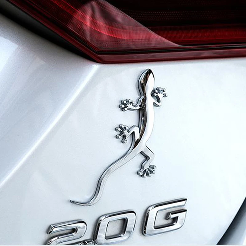 1 VNT Metalo 3D Automobilių Lipdukai Gecko Formos Emblema 