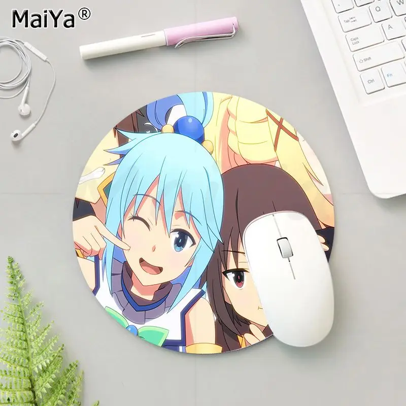 MaiYa Cool Naujas Anime Konosuba Individualų nešiojamas Žaidimų apvalus pelės mygtukai žaidimų Kilimėlis Kilimas PC Laptop Notebook