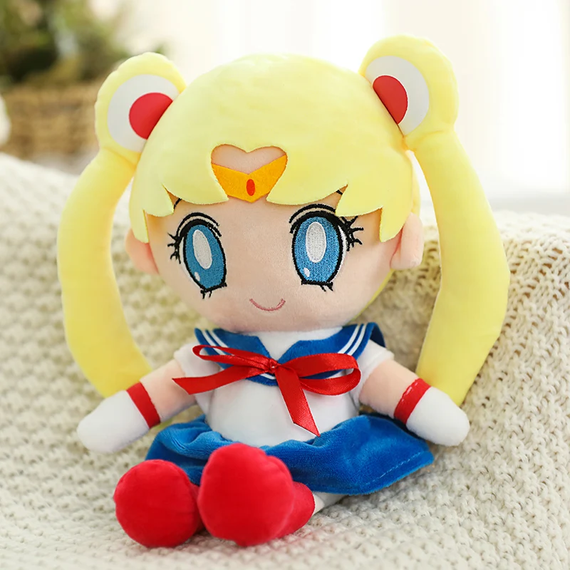 Kawaii Sailor Moon Pliušinis Žaislas Anime Chibiusa Deivė Lėlės Peluche Įdaryti Vaikų Gimtadienio Kūdikių Dovanos Namų Miegamojo Puošmena