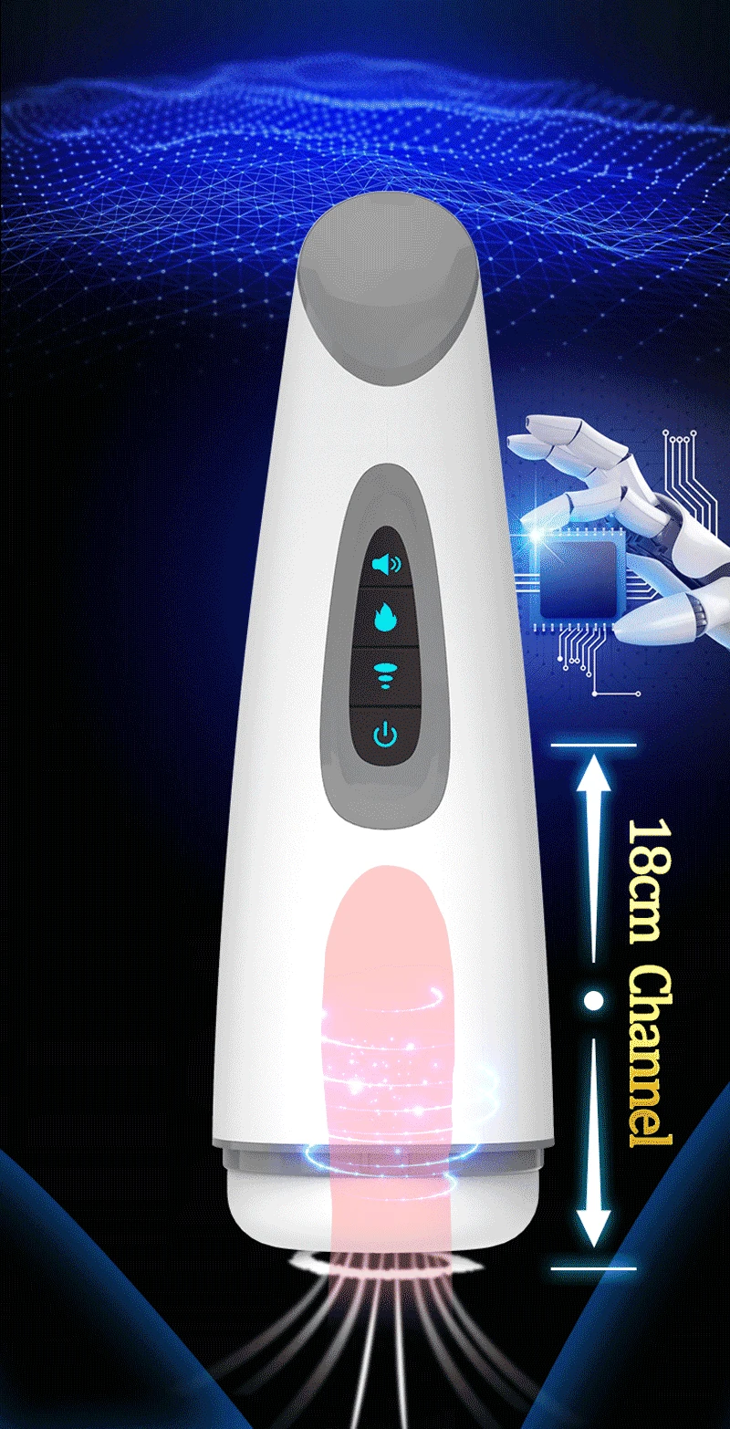 Automatinis Čiulpti Giliai Gerklės Blowjob Vyrų Masturbator Taurės 4D Kanalo Vibracija, Šildymo Sekso Mašina Oralinio Sekso Žaislas Vyrams Gėjų