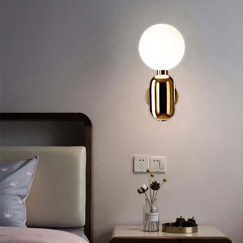 Šiaurės LED siena lempos, modernus paprasta auksas, sidabras juodos spalvos sienos sconce šviesos patalpose, už lovos, miegamojo veidrodį dekoro rungtynių