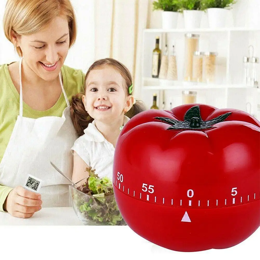 1pc Pomidorų Formos Virtuvės Mechaninis Laikmatis Kepimo laiko Atskaitos Kepimo Įrankis Laikas Virtuvės Priminimas S9U3