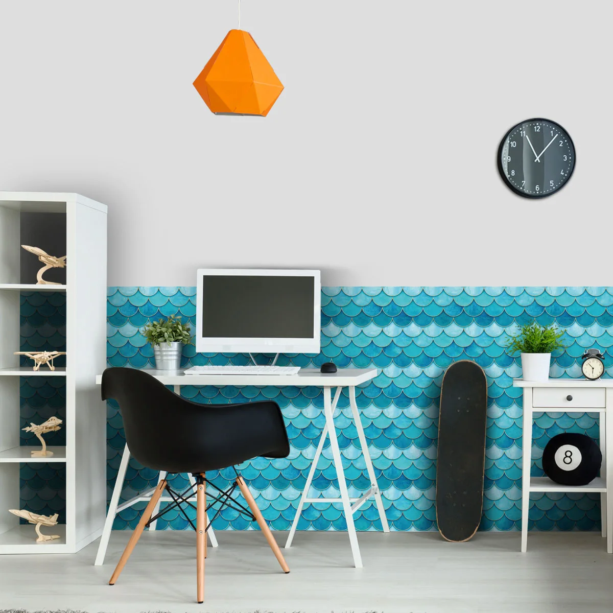Žvynų Modelis lipnios Tapetai, 3d Stereo Tekstūros, Sienos Lipdukas PVC Freskos Kambario Dekoro Namų Dekoro Priedai 2021