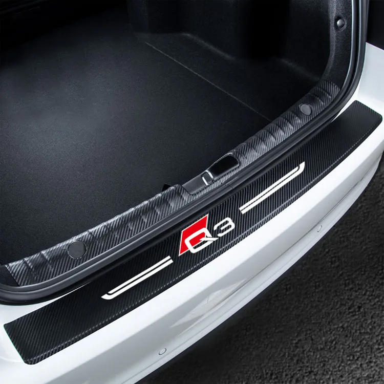 Audi A3 A4 A5 A6 A7 Q3 Q5 Q7Car kamieno dekoratyviniai apsauginiai lipdukai Aukštos kokybės anglies pluošto audinio Durų pedalo raštas