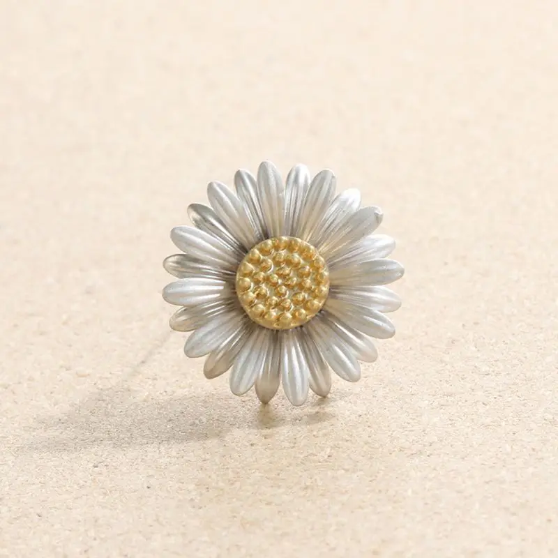 Unisex Laukinių Gėlių Daisy Sagė Pin Gamtos Perlai Dizainas, Vintage Šalikas Dekoro G2AF