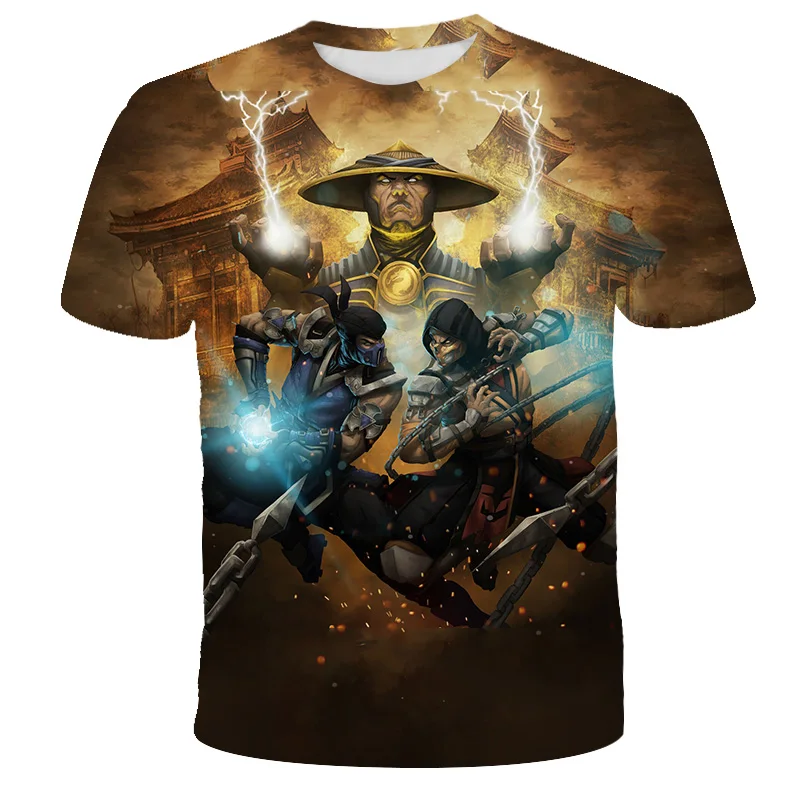 Mortal Kombat 3D Vasaros Spausdinti Trumpas Rankovės Atsitiktinis marškinėliai Berniukams, Mergaitėms Mados Mergaičių Kietas Streetwear Top marškinėliai