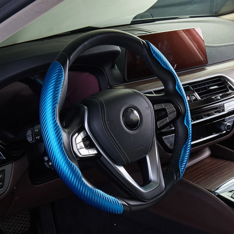 Automobilių prekės universalus vairo ratai Ratų Stebules padengti neslidžia ultra-plonas anglies pluošto modelio vairas mopedas anglies pluošto
