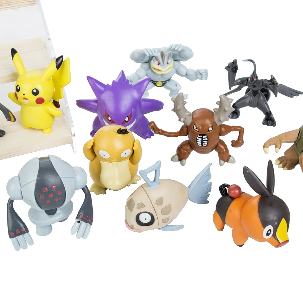 5-10CM Pokemon duomenys žaislai Psyduck Pikachu Charizard Veiksmų Skaičius, Modelis Pokemon Lėlės PVC Žaislas Gimtadienio Dovana Vaikams