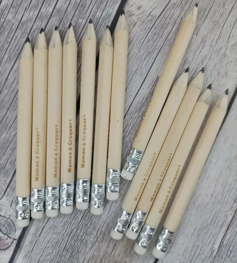 Custom Mediniai Pieštukai Mini 10cm Pieštuku, Išgraviruotas Asmeninį Tekstą Kaimiškas Vestuvių Dekoro Svečių Knygoje Pieštuku šalis