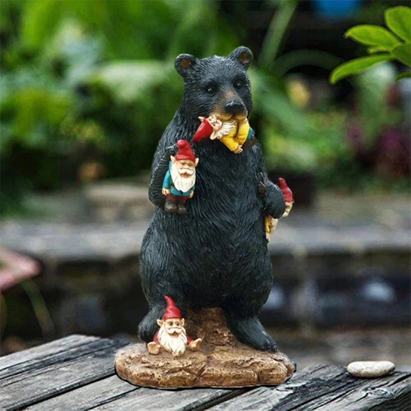 Glamuras Problemų su Bear Statula Dervos Modeliavimas Gyvūnų Amatų Puošyba, Dekoras, Namų Sodo Vejos Lauko