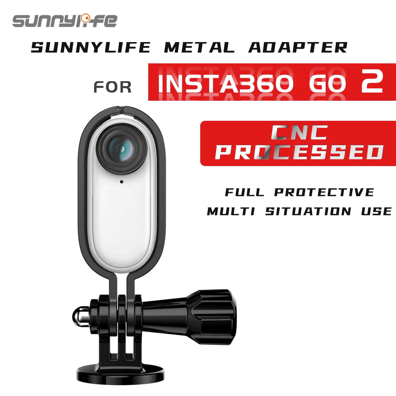Sunnylife CNC Metalo Apsauginis Rėmelis, 1/4in Adapteris, Laikiklis Reikmenys Insta360 EITI 2