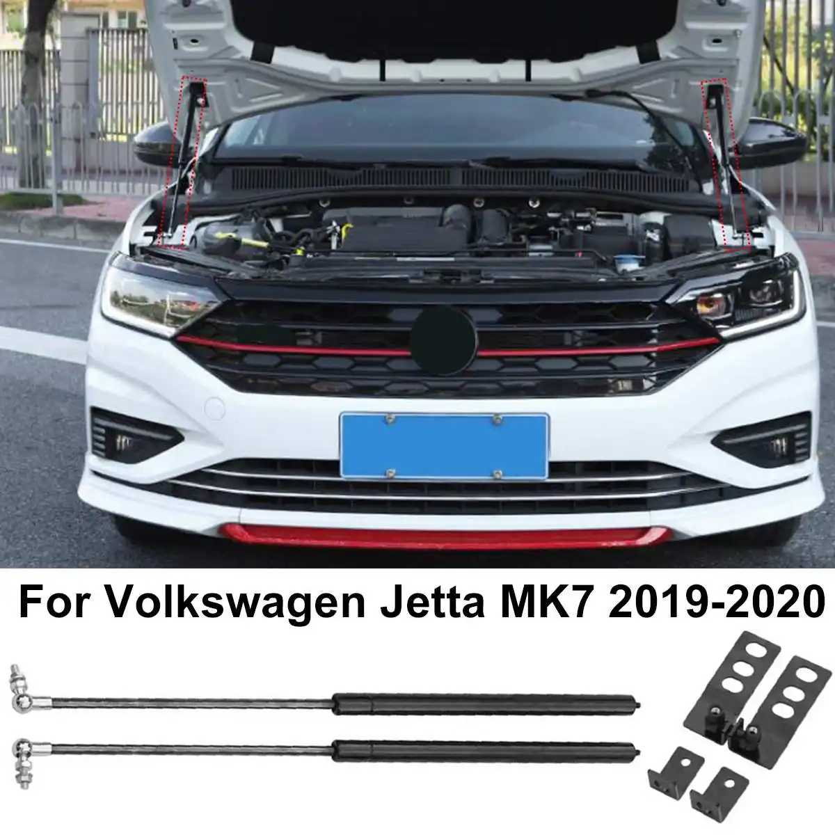 2VNT Priekinė Variklio Dangtį Uždėkite Dangtį Gaubtu Dujų Pavasario Šoko Liftas Spyruokle Juostų, Volkswagen, Jettta MK7 2019-2020