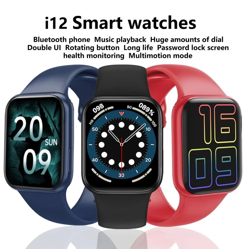 I12 Smartwatch Vyrų, Moterų, Širdies ritmą, Kraujo Spaudimą, Stebėti Sporto Sekimo Vandeniui Smart Watch 