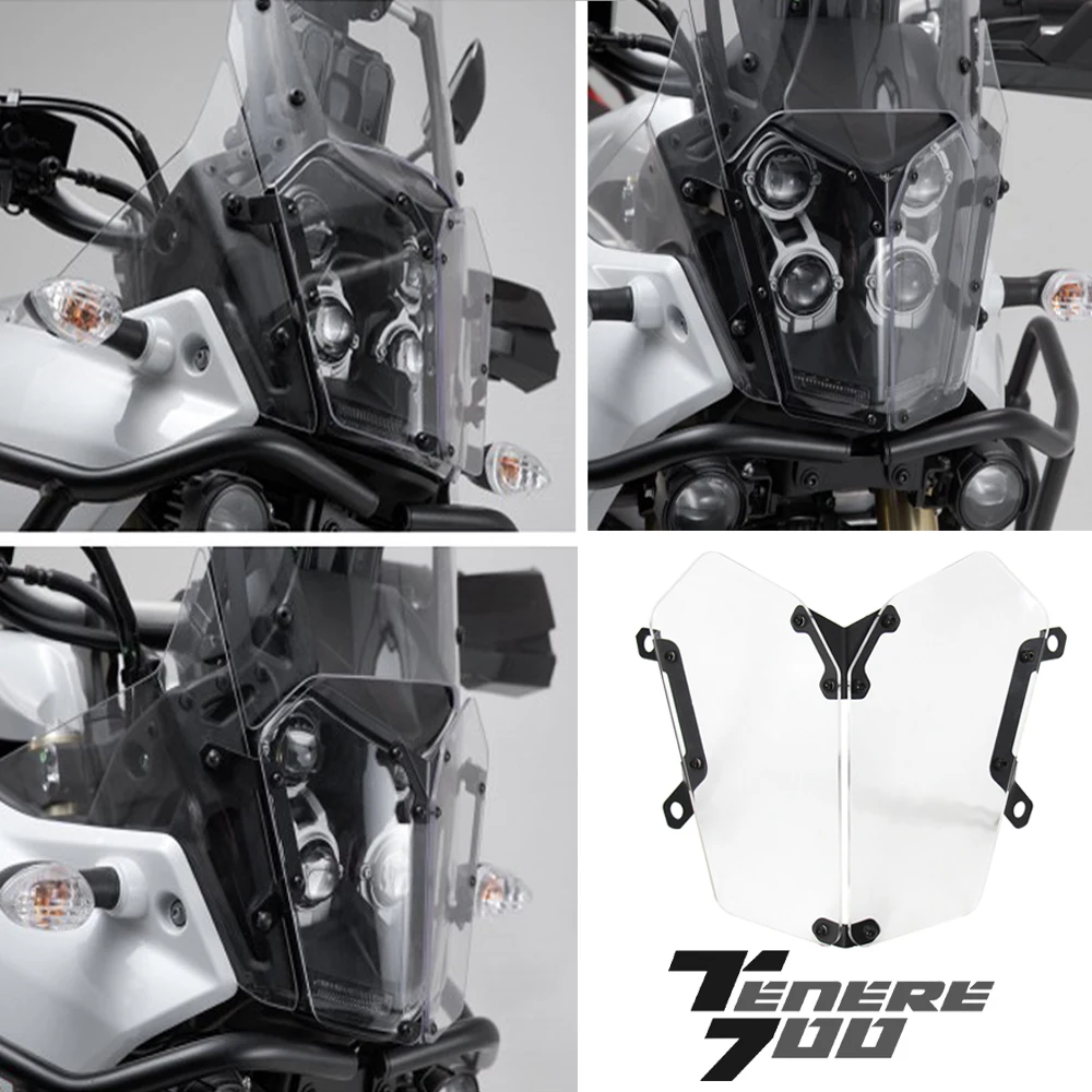Už Yamaha Tenere 700 Tenere700 2019-IKI Motociklo Reikmenys, Akrilo priekinis žibintas Raštas Guard Lęšis Dangtis