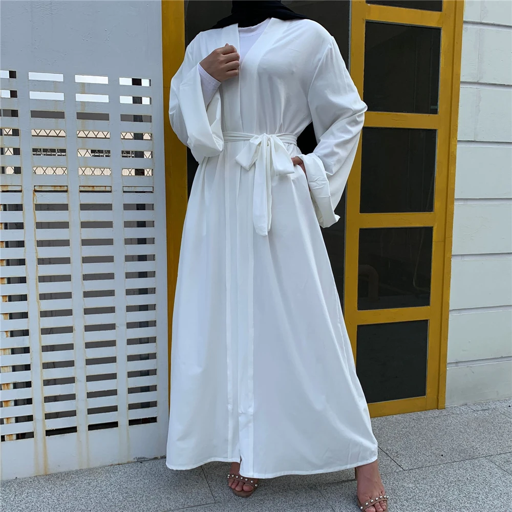 MD Atidaryti Abaja Dubajaus Musulmonų Mados Moterų Kimono 2021 Ramadanas Malda Drabužius Turkija Kaftan Ilga Suknelė Maroko Djellaba Femme