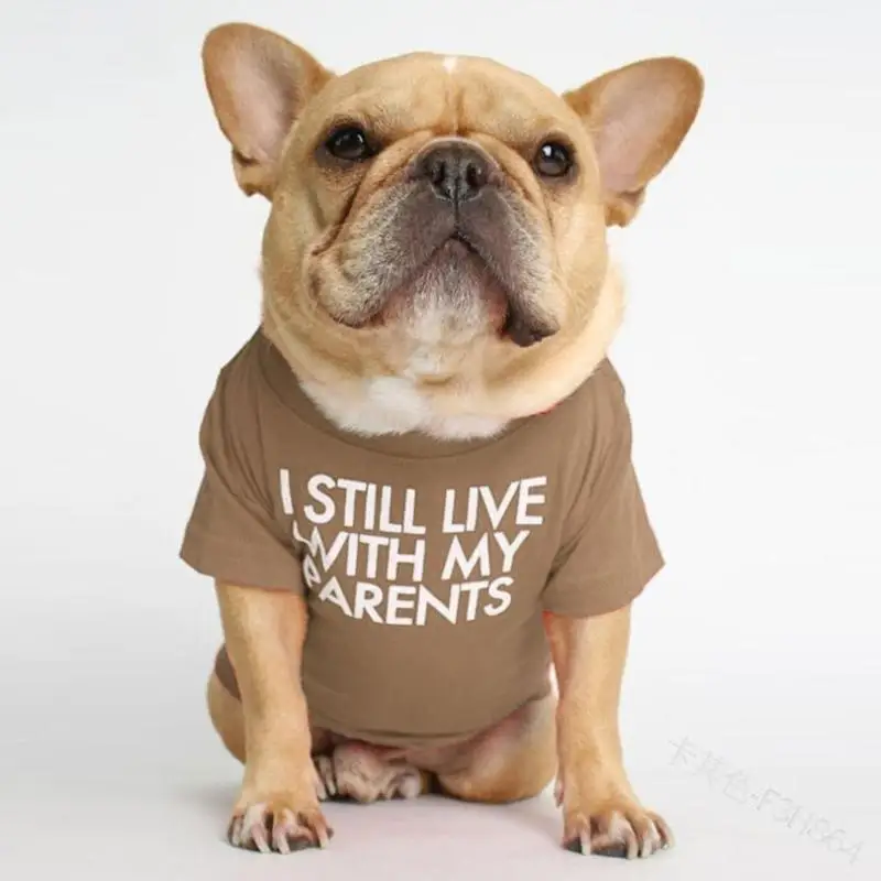 Šuo, šunų drabužius šunelis drabužių prancūzų buldogas pomeranijos vasaros Šunų T-shirt Spalvotų Čihuahua Grynos medvilnės mados