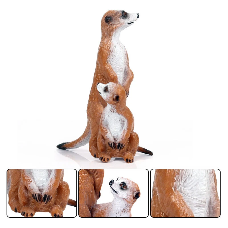 Modeliavimas Gyvūnų Mielas Mažas Meerkat Modelis Plastiko Paveikslas Namų Dekoro Statulėlės Apdailos Priedai Šiuolaikinės Dovanos Vaikams, Žaislai
