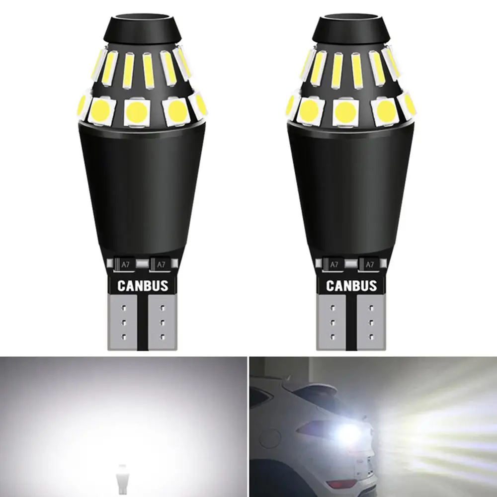 2x Canbus W16W LED 912 921 T15 LED Lemputės, Automobilių Atsarginės Lemputės Auto Atbuline Lempa 12V 6000K balta 