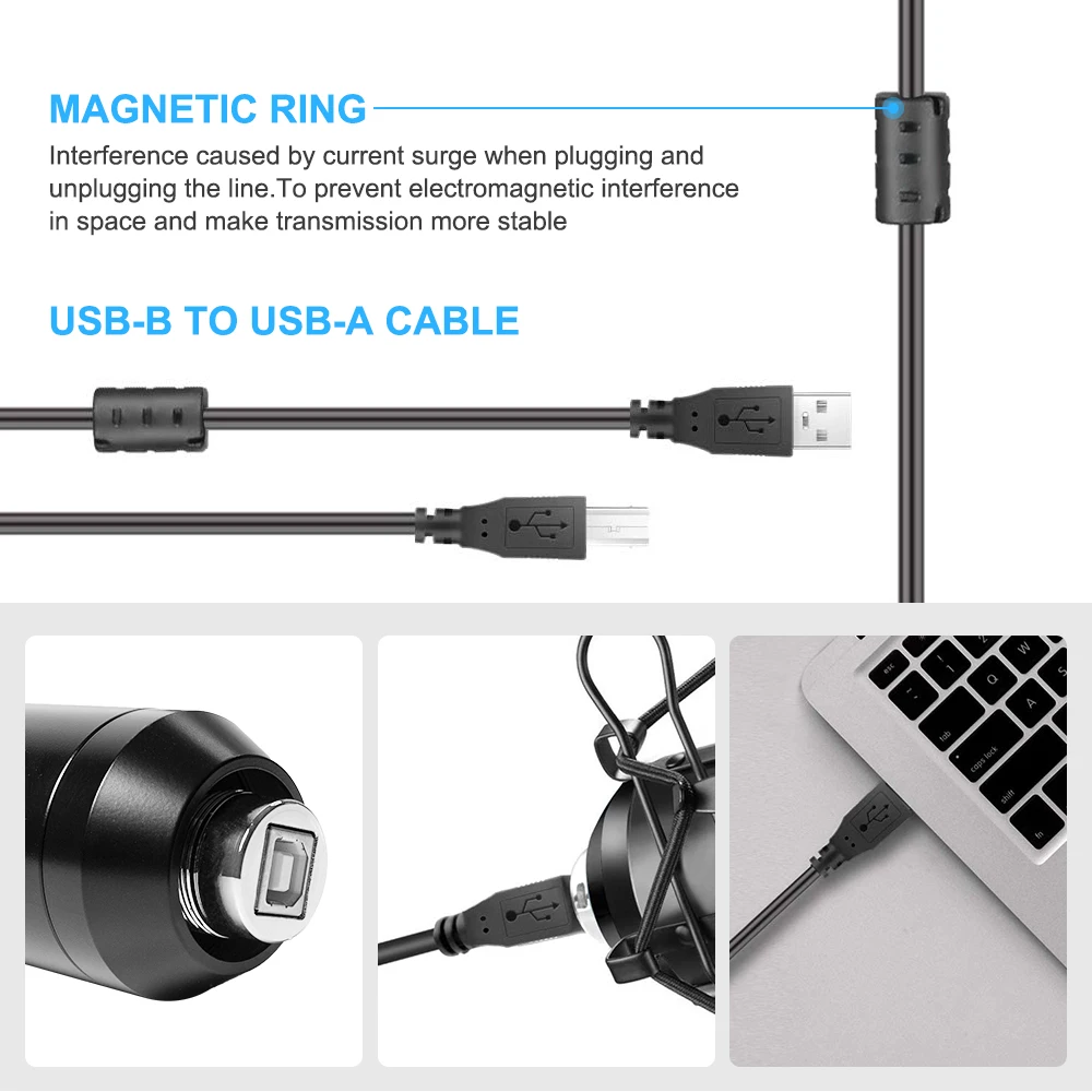 2021 E20 PC Mikrofonas, USB Mic Su 6 Colių Žiedas Šviesos Svirtimi Profesinės Ringlight Studija Rinkinys, Skirtas 