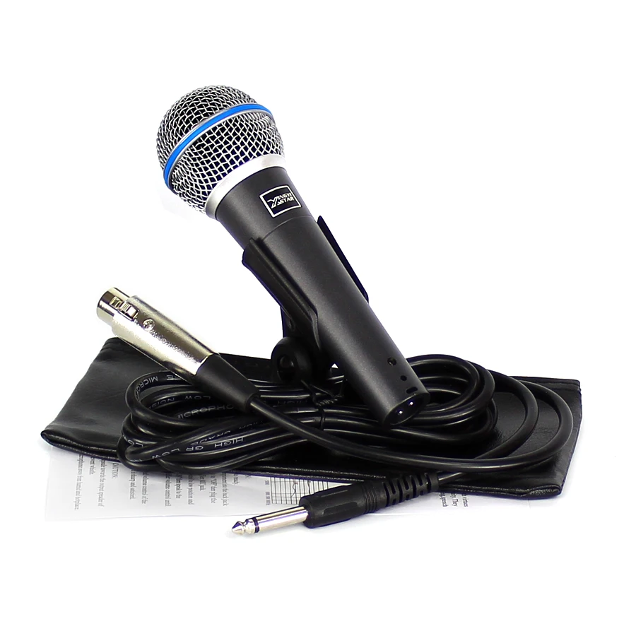 Beta 58A Microfono Profesinės Vokalinis Dinaminis Mikrofonas Laidinio Nešiojamą Karaoke Mikrofonas, Vaizdo Įrašymo & 6.5 mm Jack Audio Kabelis