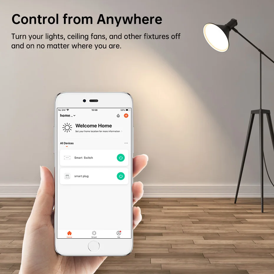 Smart Switch LED Šviesos Jungiklis Wi-fi 