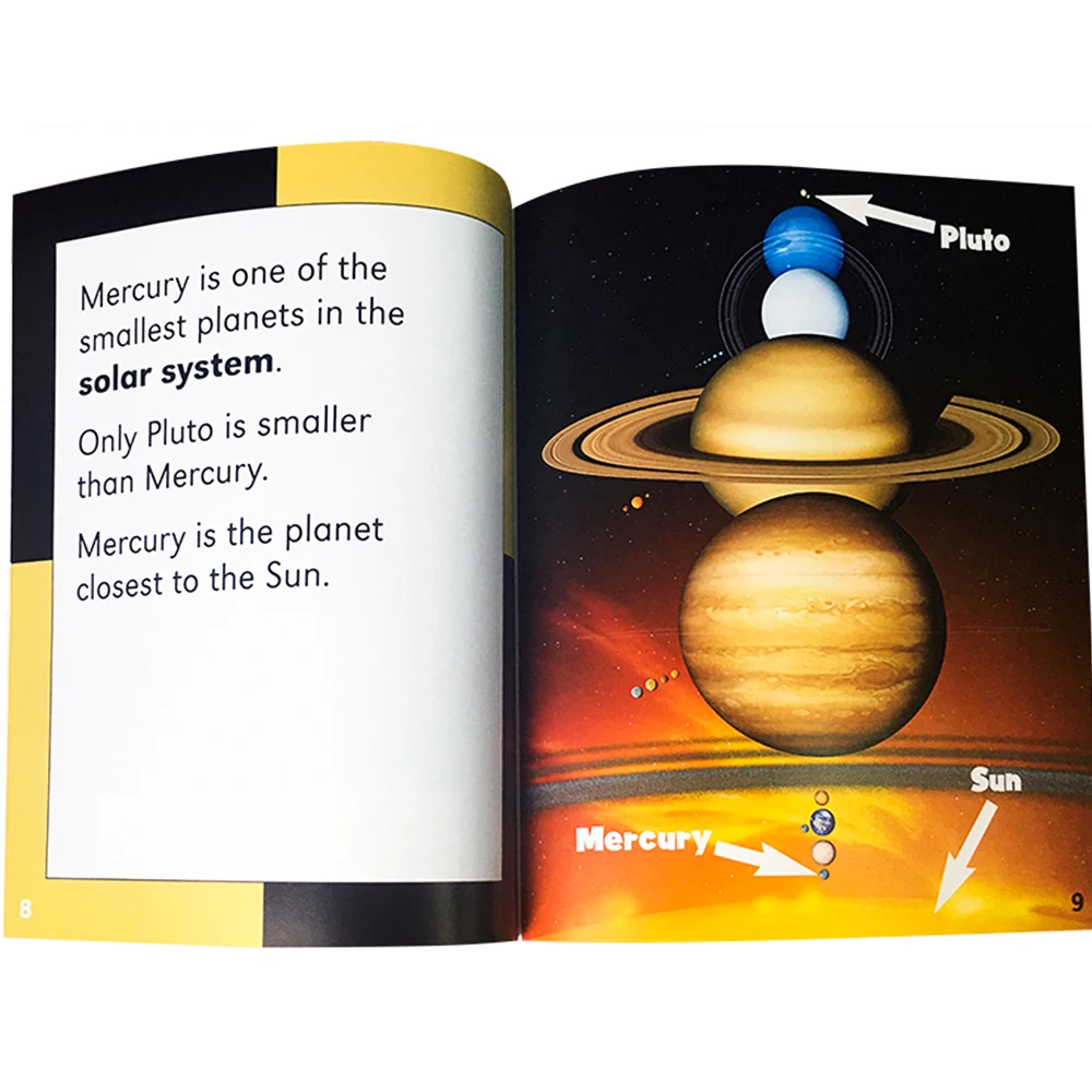 12 Knygų/set Mokymo Vidinės Išorinės Saulės Sistemos Vaikams Mokytis Gamtos Mokslų Pažinimo Manga Knyga, anglų kalba Vaikams