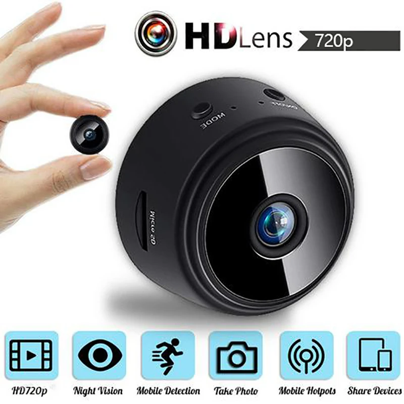 A9 Vaizdo Kamera 720P Home Security Belaidžio Wifi Kamera, Mini Nešiojamieji Naktinio Matymo APP vaizdo Kamera