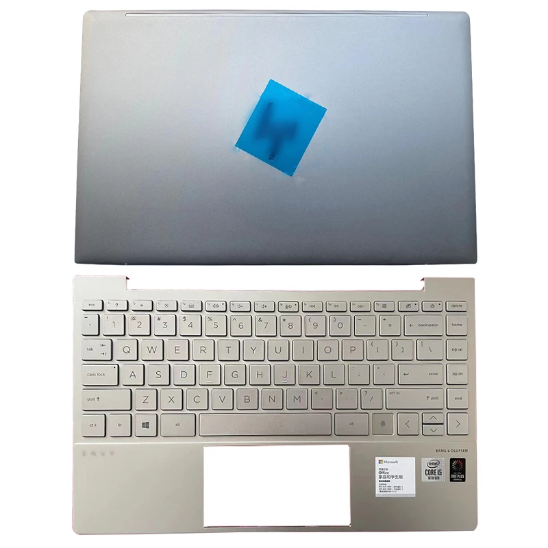 Originalus Laptopo Atveju HP Envy 13T-BA 13-BA TPN-C145 Nešiojamas LCD Back Cover/Palmrest didžiąsias Sidabro Nešiojamojo Kompiuterio Atveju