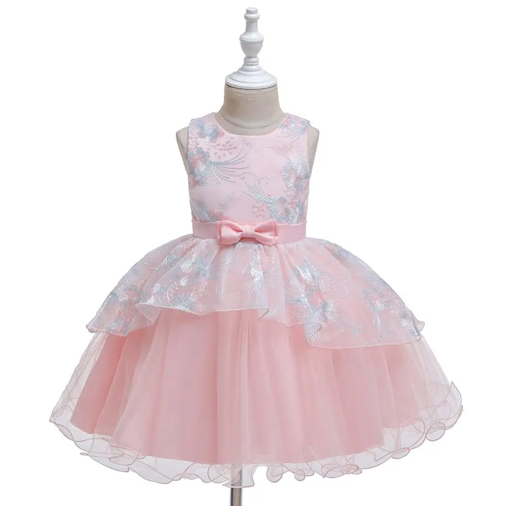 Baby Princess Dress Merginos Kamuolys Suknelė Vaikų Drabužių Gilrs Chalatai Vestuvės, Gimtadienis Paradinėmis Prom Nusilenkė Nėrinių Kostiumai