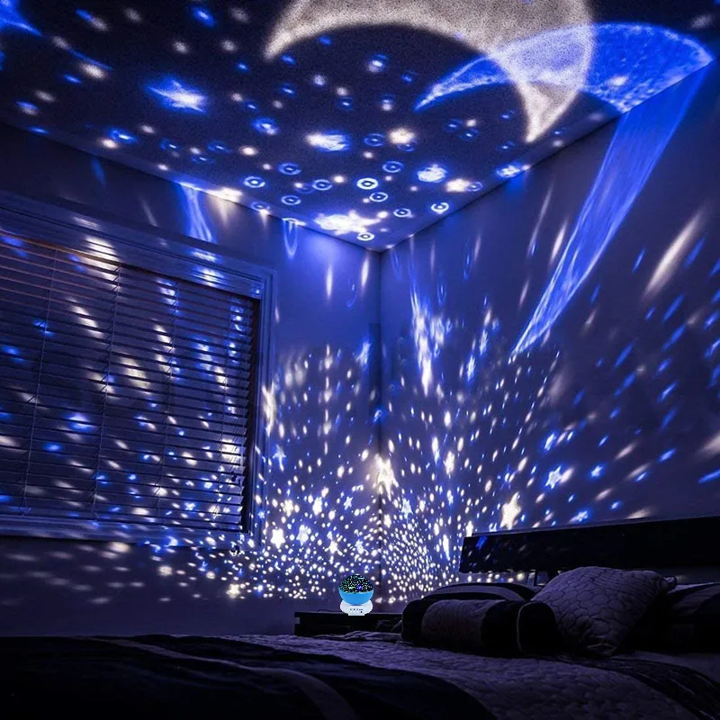 Star Projektoriaus Lempa LED Nakties Šviesos Kūdikių, Vaikų, Miegamojo, Apdailos Žvaigždėtą Darželio Mėnulis Galaxy Projektorius Vaikams Kalėdų Dovanos