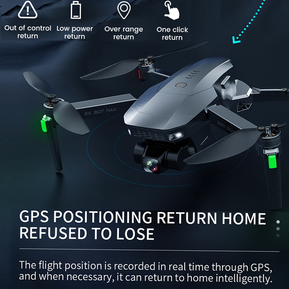 SG907 MAX /SG907 Pro 3-Ašis Gimbal 4K Brushless Drone su Kamera Plataus Kampo 5G Wif GPS Optinio Srauto RC Quadcopter vs SG906 Dron