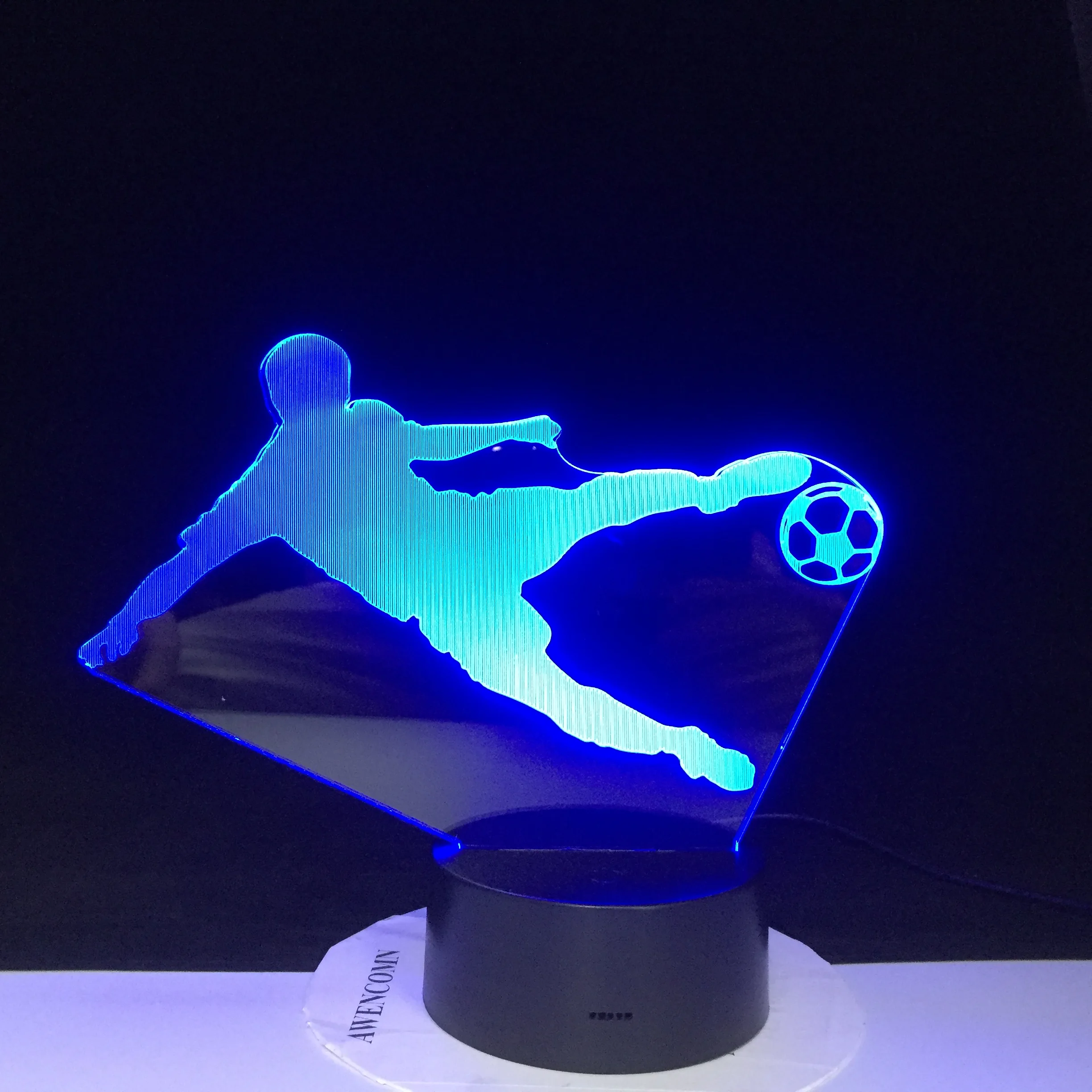 3D Lempos Iliuzija, Žaisti futbolą, Sporto Naktį Šviesos Spalvinga Touch USB Stalo Lempa Vaikams, Kūdikiams, Vaikams, Gimtadienio Dovana