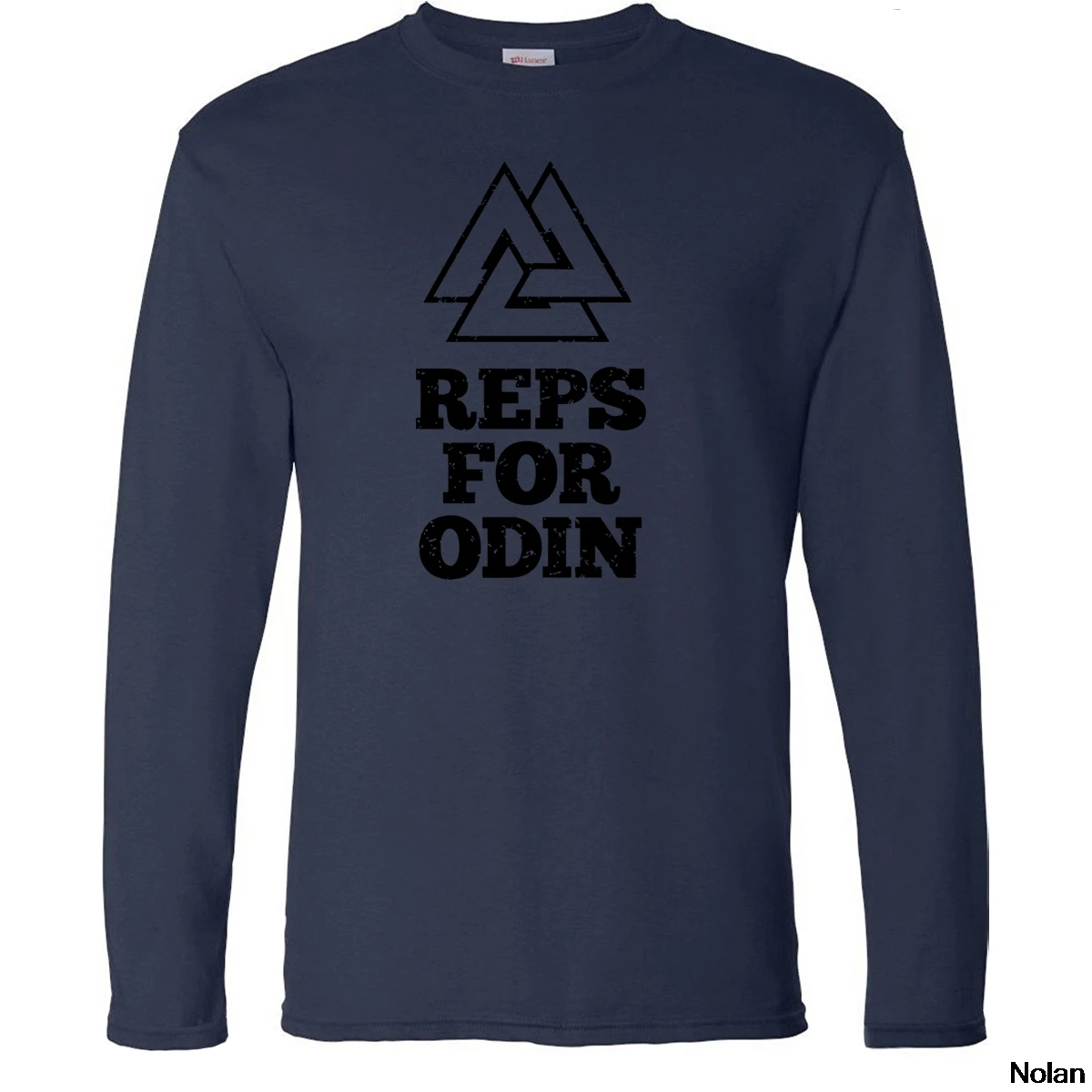 Pakartojimus Odin Vikingai Atvyko Į Valhalla Marškinėliai ilgomis Rankovėmis T-shirt Pavasarį, Rudenį Tracksuit Tshirts Streetwear Apvalios Kaklo Viršūnes