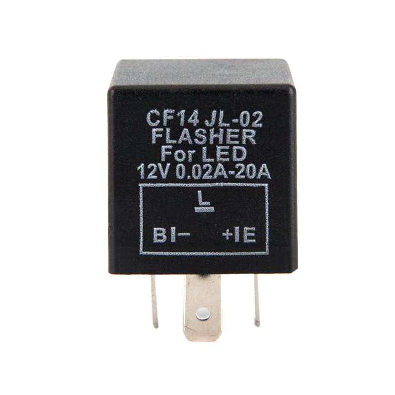 3 Pin CF14 JL-02 Elektroninės Automobilių Flasher Rėlę Fix LED Šviesos Posūkio Signalo Hyper Flash Mirksi 12V DC