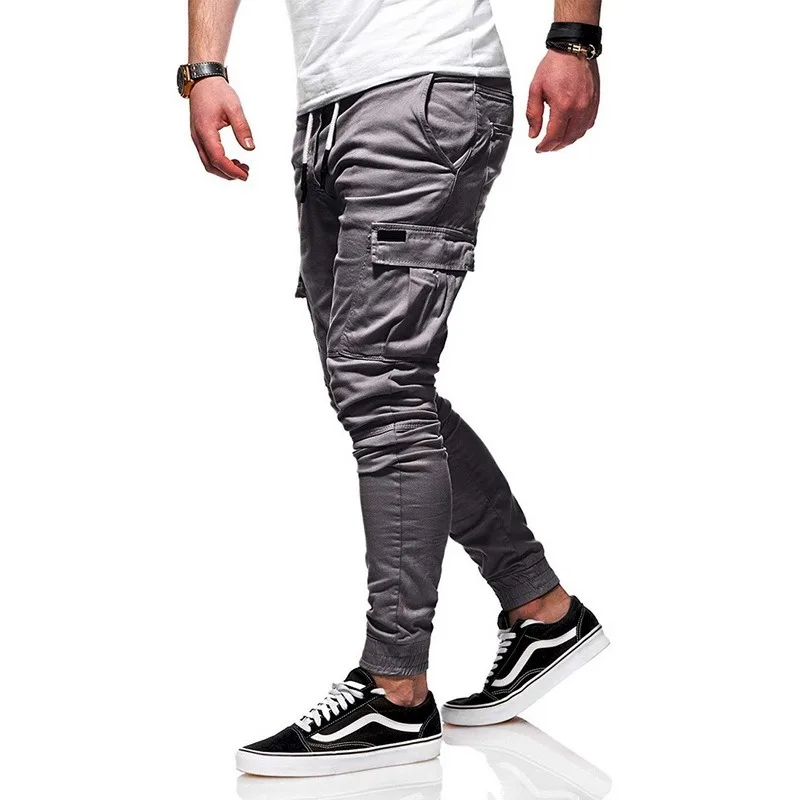 Vyrų Kelnės Plonas Mados Atsitiktinis Jogger Kelnes 2021 Streetwear Krovinių Kelnės Vyrams Multi-kišenės, Kelnės Fitness Treniruokliai Sweatpants Mens