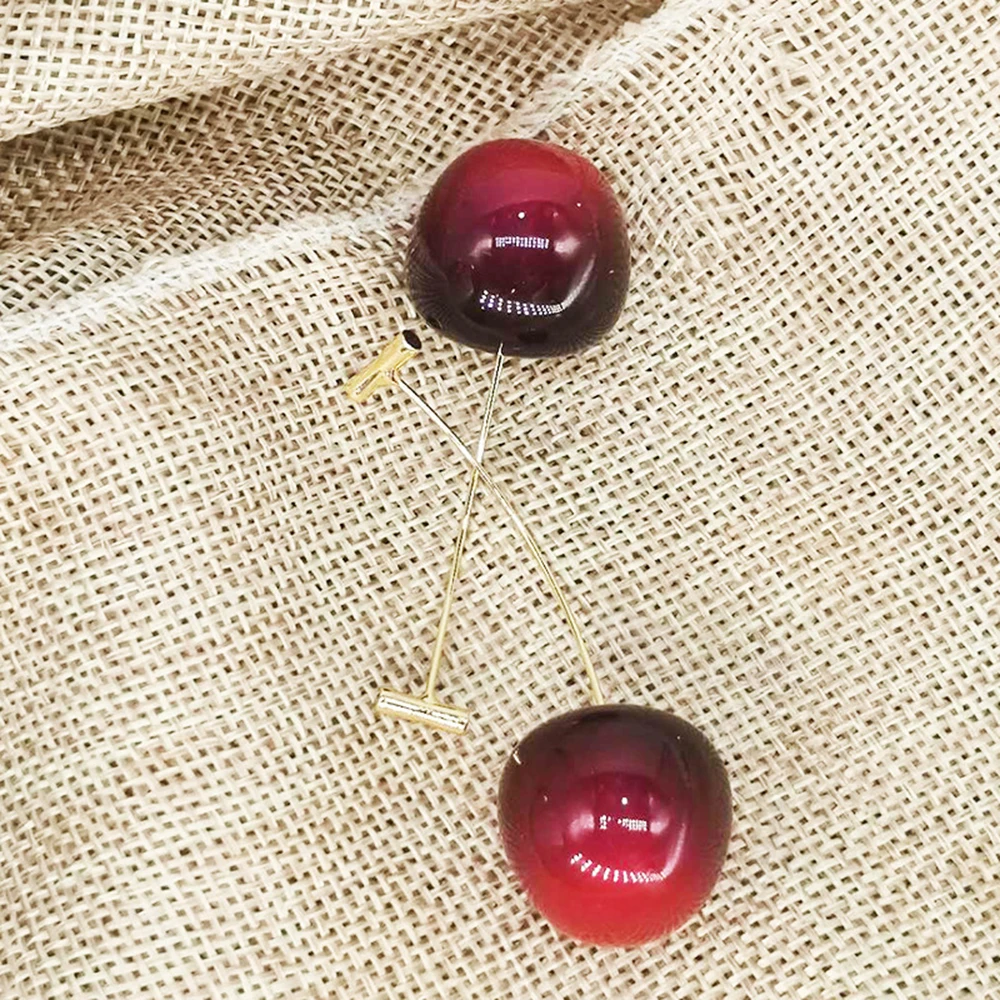 Raudonos vyšnių vaisių auskarai super pasakų temperamentas ilgi auskarai asmenybės laukinių saldus auskarai moterims