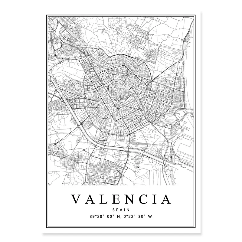 Ispanijos Miesto Žemėlapį, Barselonoje, Madride, Malagoje Sevilijos 
