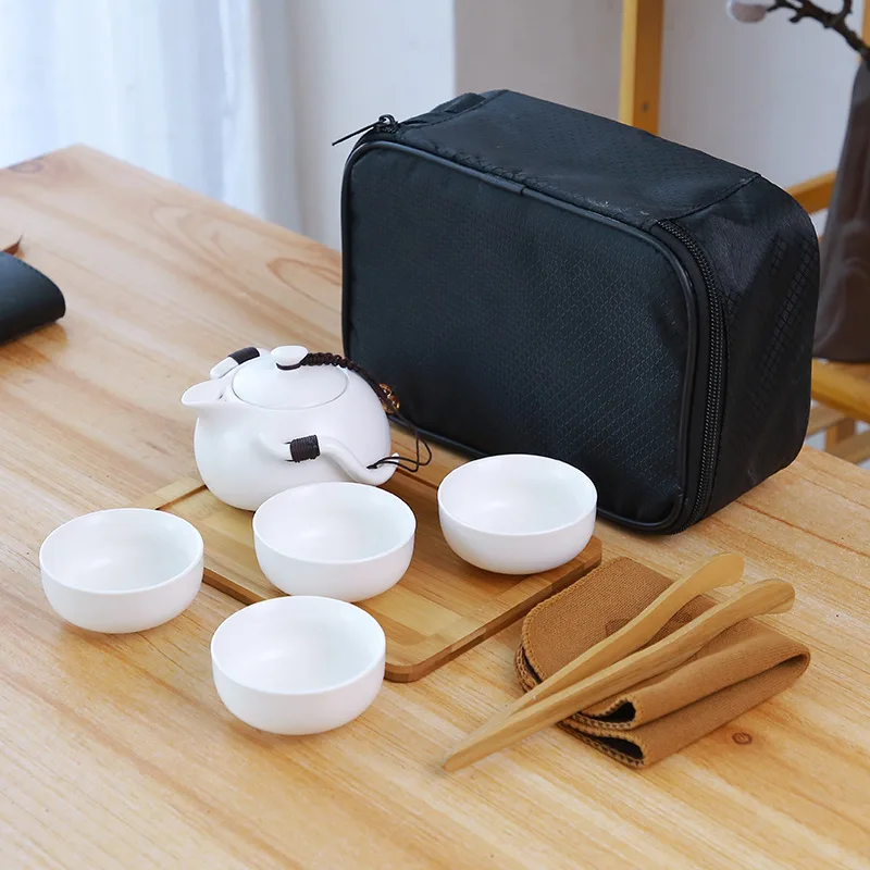 Keramikos arbatinukas virdulys gaiwan Kinijos Kelionės Keramikos arbatos puodelis puer kinų arbatos puodą nešiojamų arbatos rinkinys drinkware Nemokamas pristatymas