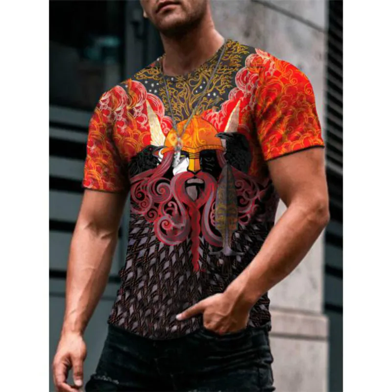 3D retro stiliaus atspausdintas T-shirt su vėliava modelis pokerio T-shirt gatvės mados stilius, apvalios kaklo, kvėpuojantis, naujas 2021