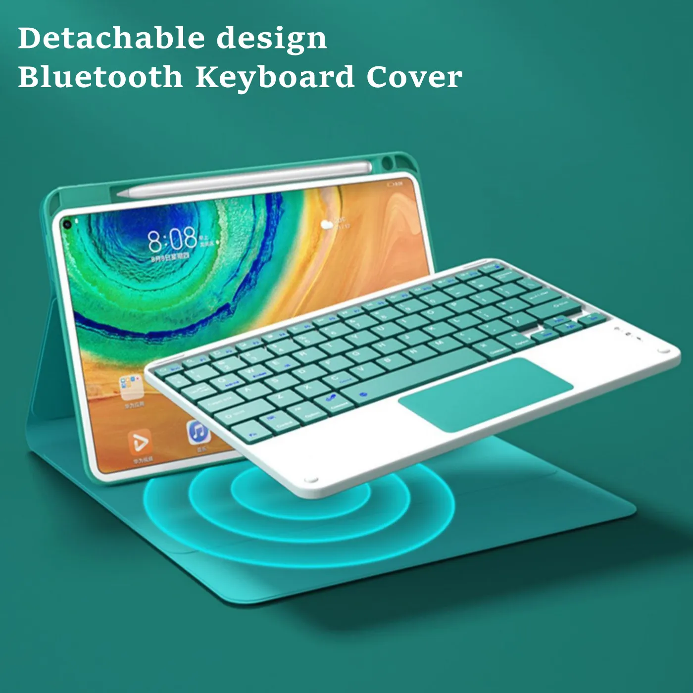 Funda Padengti Huawei MatePad T10S 10.1 Klaviatūros Atveju MatePad T10 AGS3-L09/W09 Slim Wireless Keyboard 