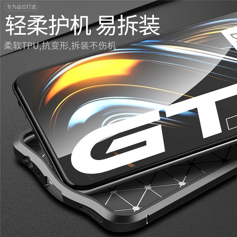 Dėl Kolega Realme GT 5G Padengti TPU atsparus smūgiams Bamperis Minkšto Silikono Oda Galinį Dangtelį Realme GT Neo Telefono dėklas Realme GT 5G