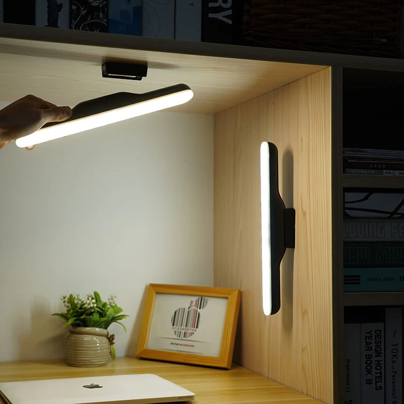 Stalo Lempa Kabo Magnetinio LED Stalo Lempa USB Mokamas Tolygus Reguliavimas Pagal Kabineto Šviesos Spinta Spinta Skaitymo Lemputės