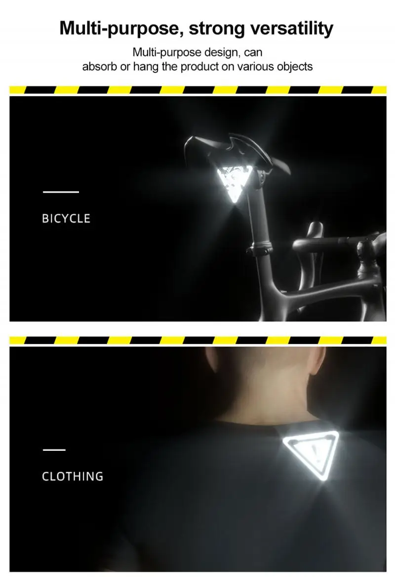 1PC Jojimo Pabrėžti Įspėjimą Reflektorius, Magnetiniai Lipdukai, Lauko Bėgimas Naktį Saugos šviesą Atspindintys Lipdukai Logotipą, Dviračių Lipdukai