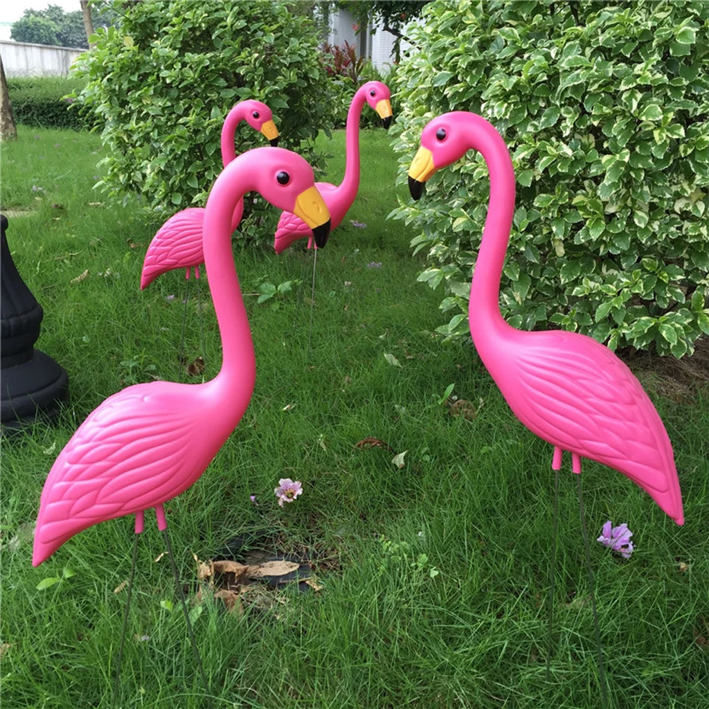 Pink Flamingo Figūrėlės Kieme Dekoratyviniai Lauko Sodo Vejos Papuošalai