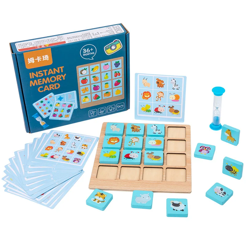 Vaikas, Anksti Švietimo Montessori Žaislas Dėlionė, Stalo Žaidimas, Atminties Šachmatai Mediniai Mokymosi Žaislai, Mokymo Koncentracija Žaislas Vaikams